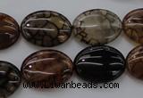 CAG4072 15.5 inches 15*20mm oval dragon veins agate beads