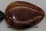 CAG4088 15.5 inches 38*50mm flat teardrop dragon veins agate beads