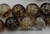 CAG4115 15.5 inches 16mm round dragon veins agate beads