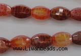 CAG4172 15.5 inches 9*14mm faceted hexahedron natural fire agate beads