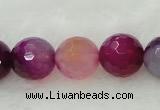 CAG419 15.5 inches 16mm faceted round agate beads Wholesale