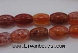 CAG4190 15.5 inches 8*12mm rice natural fire agate beads