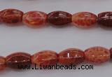 CAG4192 15.5 inches 7*12mm hexahedron natural fire agate beads