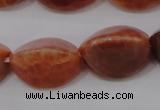 CAG4204 15.5 inches 10*14mm trihedron natural fire agate beads