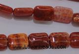 CAG4224 15.5 inches 10*14mm rectangle natural fire agate beads