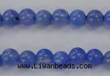 CAG4300 15.5 inches 4mm round dyed blue fire agate beads