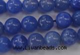 CAG4301 15.5 inches 6mm round dyed blue fire agate beads