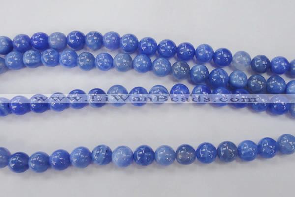 CAG4302 15.5 inches 8mm round dyed blue fire agate beads