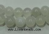 CAG4342 15.5 inches 8mm round white agate beads wholesale