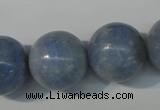 CAG4376 15.5 inches 18mm round dyed blue lace agate beads