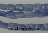 CAG4387 15.5 inches 8*10mm rectangle dyed blue lace agate beads