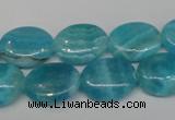 CAG4412 15.5 inches 12*16mm oval dyed blue lace agate beads