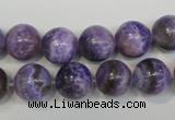 CAG4434 15.5 inches 12mm round dyed blue lace agate beads