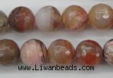 CAG4473 15.5 inches 10mm faceted round pink botswana agate beads