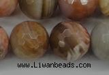 CAG4476 15.5 inches 16mm faceted round pink botswana agate beads