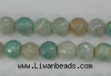 CAG4486 15.5 inches 6mm faceted round agate beads wholesale