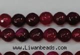 CAG4489 15.5 inches 6mm faceted round agate beads wholesale