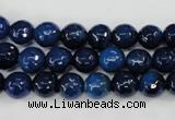 CAG4494 15.5 inches 8mm faceted round fire crackle agate beads