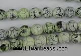 CAG4497 15.5 inches 8mm faceted round fire crackle agate beads