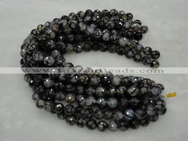 CAG450 15.5 inches 10mm faceted round agate beads Wholesale