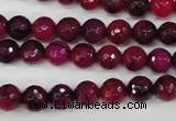 CAG4503 15.5 inches 8mm faceted round fire crackle agate beads