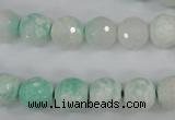 CAG4516 15.5 inches 10mm faceted round fire crackle agate beads