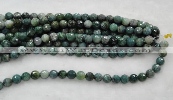 CAG453 15.5 inches 14mm faceted round agate beads Wholesale