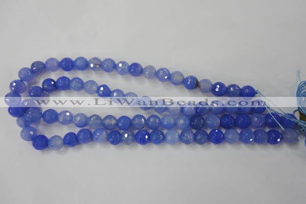 CAG4532 15.5 inches 10mm faceted round agate beads wholesale