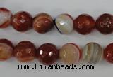 CAG4534 15.5 inches 10mm faceted round agate beads wholesale