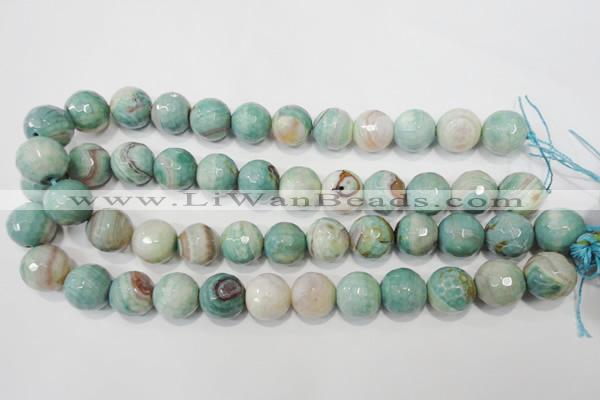 CAG4580 15.5 inches 16mm faceted round fire crackle agate beads