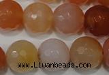 CAG4584 15.5 inches 16mm faceted round agate beads wholesale