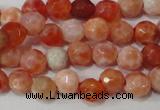 CAG4607 15.5 inches 4mm faceted round fire crackle agate beads