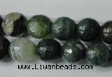 CAG4614 15.5 inches 6mm faceted round fire crackle agate beads