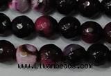 CAG4619 15.5 inches 6mm faceted round fire crackle agate beads