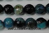 CAG4623 15.5 inches 6mm faceted round fire crackle agate beads