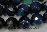 CAG4655 15.5 inches 8mm faceted round fire crackle agate beads