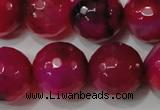 CAG4670 15.5 inches 10mm faceted round fire crackle agate beads