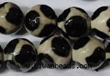 CAG4684 15.5 inches 16mm faceted round tibetan agate beads wholesale