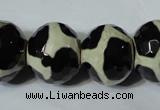 CAG4687 15 inches 15*18mm faceted rondelle tibetan agate beads wholesale