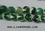 CAG4700 15.5 inches 8mm faceted round tibetan agate beads wholesale