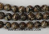 CAG4735 15 inches 8mm round tibetan agate beads wholesale