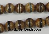 CAG4742 15 inches 10mm round tibetan agate beads wholesale