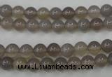 CAG4770 15 inches 6mm round grey agate beads wholesale