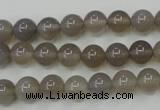 CAG4771 15 inches 8mm round grey agate beads wholesale