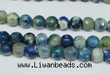 CAG4805 15 inches 6mm faceted round fire crackle agate beads