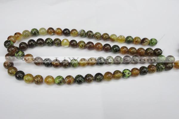 CAG4833 15 inches 10mm round dragon veins agate beads wholesale