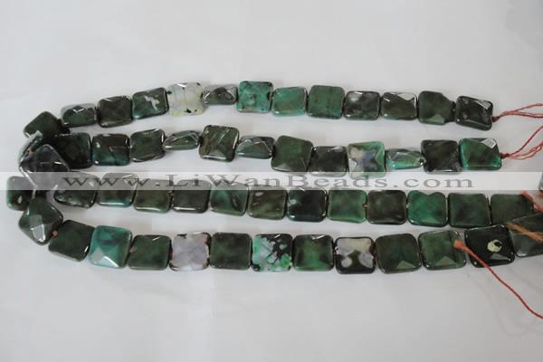 CAG4871 15 inches 14*14mm faceted square fire crackle agate beads