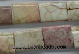 CAG4928 15.5 inches 16*20mm rectangle dyed white agate beads