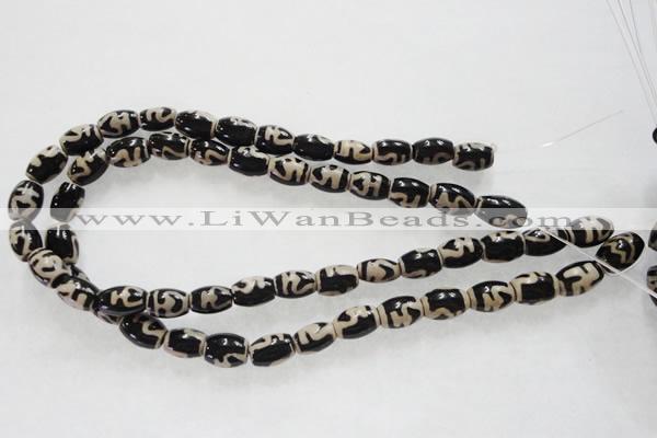 CAG5083 15.5 inches 8*12mm drum tibetan agate beads wholesale