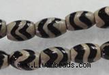 CAG5085 15.5 inches 8*12mm drum tibetan agate beads wholesale